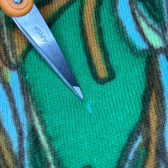 Vintage Darlene MINKLAM Hand Screen Print Bombshell Cardigan 38 - Picture 7 of 8